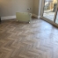 Dining area flooring - Herringbone design