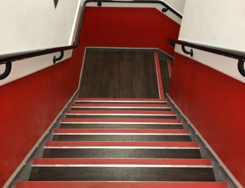 Football stadium staircase